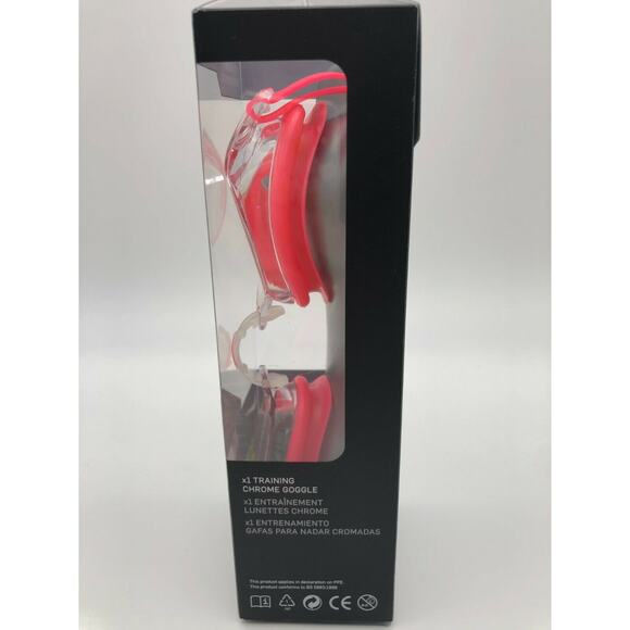 Nike Training Swim Goggles Chrome UV-Blocking One Size Fits Most Pink/White - Picture 11 of 12